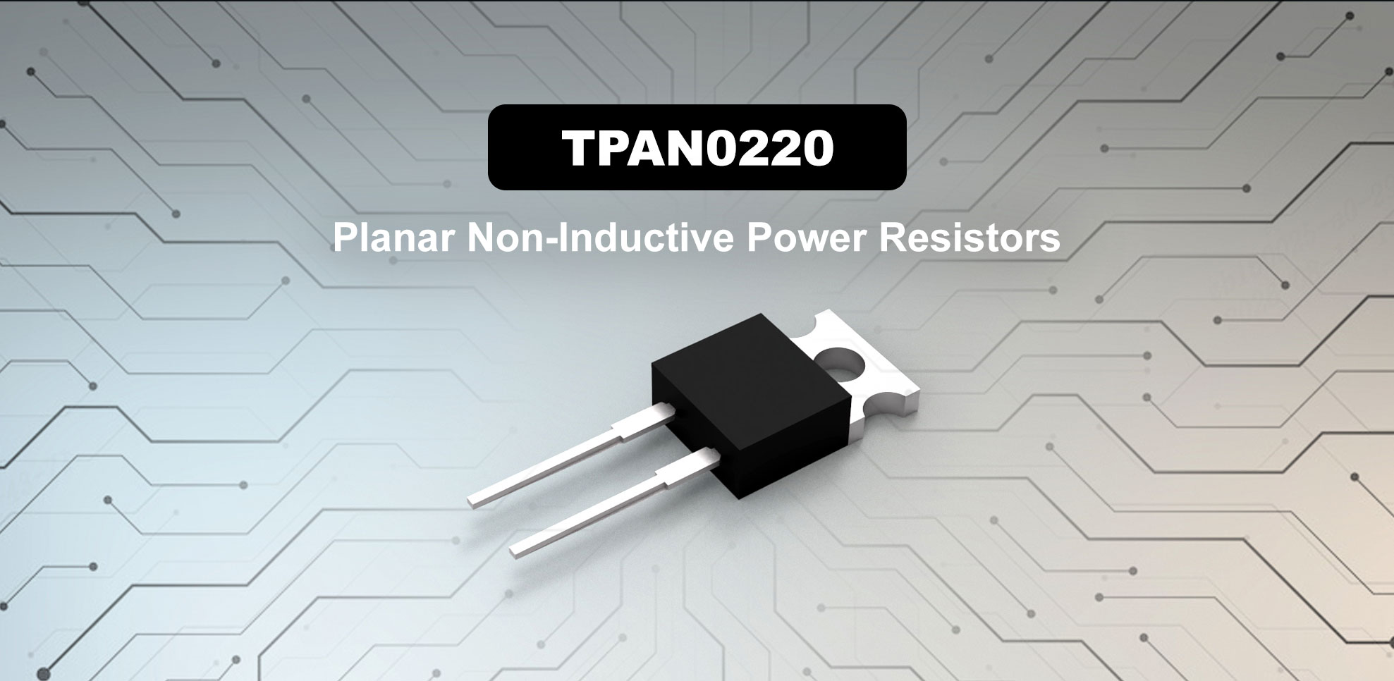 TPAN0220 Series Planar Non-Inductive Power Resistors for RF Power Supplies in Semiconductor Manufacturing Equipment